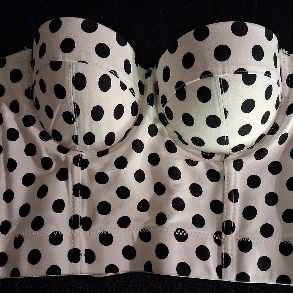 Polka dot bustier top 34B